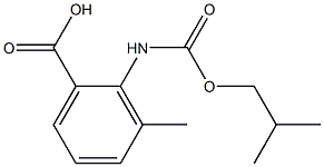 3-methyl-2-{[(2-methylpropoxy)carbonyl]amino}benzoic acid Struktur