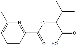 3-methyl-2-{[(6-methylpyridin-2-yl)carbonyl]amino}butanoic acid Struktur