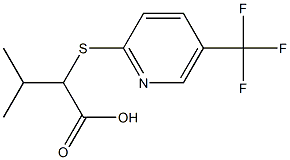 3-methyl-2-{[5-(trifluoromethyl)pyridin-2-yl]sulfanyl}butanoic acid Struktur