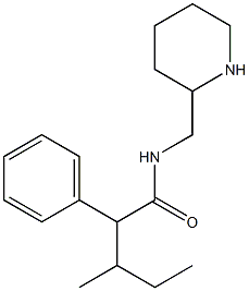 3-methyl-2-phenyl-N-(piperidin-2-ylmethyl)pentanamide Struktur