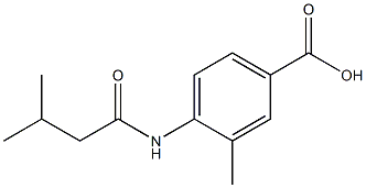 3-methyl-4-[(3-methylbutanoyl)amino]benzoic acid Struktur