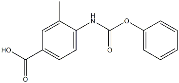 3-methyl-4-[(phenoxycarbonyl)amino]benzoic acid Struktur