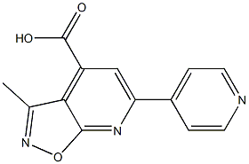 3-methyl-6-pyridin-4-ylisoxazolo[5,4-b]pyridine-4-carboxylic acid Struktur