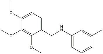 3-methyl-N-[(2,3,4-trimethoxyphenyl)methyl]aniline Struktur