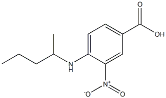 3-nitro-4-(pentan-2-ylamino)benzoic acid Struktur