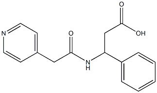 3-phenyl-3-[(pyridin-4-ylacetyl)amino]propanoic acid Struktur