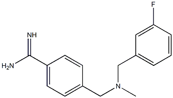 4-({[(3-fluorophenyl)methyl](methyl)amino}methyl)benzene-1-carboximidamide Struktur