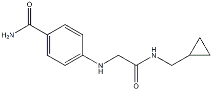 4-({[(cyclopropylmethyl)carbamoyl]methyl}amino)benzamide Struktur