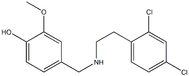 4-({[2-(2,4-dichlorophenyl)ethyl]amino}methyl)-2-methoxyphenol Struktur