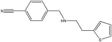 4-({[2-(thiophen-2-yl)ethyl]amino}methyl)benzonitrile Struktur