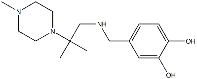 4-({[2-methyl-2-(4-methylpiperazin-1-yl)propyl]amino}methyl)benzene-1,2-diol Struktur