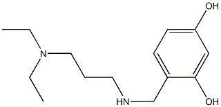 4-({[3-(diethylamino)propyl]amino}methyl)benzene-1,3-diol Struktur