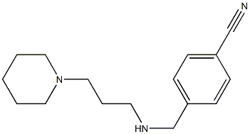 4-({[3-(piperidin-1-yl)propyl]amino}methyl)benzonitrile Struktur