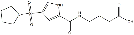 4-({[4-(pyrrolidin-1-ylsulfonyl)-1H-pyrrol-2-yl]carbonyl}amino)butanoic acid Struktur