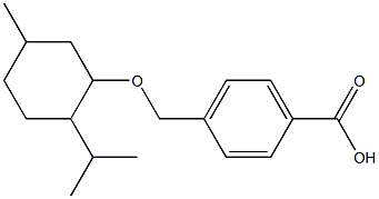 4-({[5-methyl-2-(propan-2-yl)cyclohexyl]oxy}methyl)benzoic acid Struktur