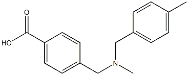 4-({methyl[(4-methylphenyl)methyl]amino}methyl)benzoic acid Struktur