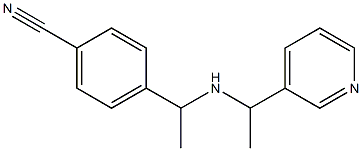 4-(1-{[1-(pyridin-3-yl)ethyl]amino}ethyl)benzonitrile Struktur