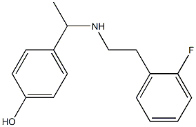 4-(1-{[2-(2-fluorophenyl)ethyl]amino}ethyl)phenol Struktur