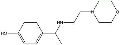 4-(1-{[2-(morpholin-4-yl)ethyl]amino}ethyl)phenol Struktur