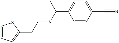 4-(1-{[2-(thiophen-2-yl)ethyl]amino}ethyl)benzonitrile Struktur