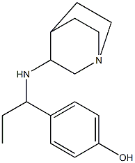 4-(1-{1-azabicyclo[2.2.2]octan-3-ylamino}propyl)phenol Struktur