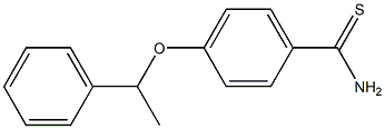 4-(1-phenylethoxy)benzene-1-carbothioamide Struktur