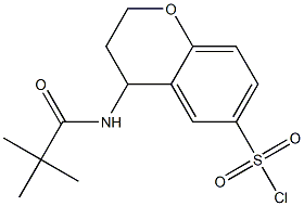 4-(2,2-dimethylpropanamido)-3,4-dihydro-2H-1-benzopyran-6-sulfonyl chloride Struktur