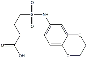 4-(2,3-dihydro-1,4-benzodioxin-6-ylsulfamoyl)butanoic acid Struktur