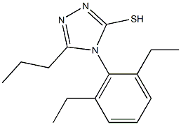 4-(2,6-diethylphenyl)-5-propyl-4H-1,2,4-triazole-3-thiol Struktur