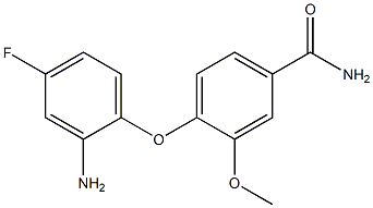 4-(2-amino-4-fluorophenoxy)-3-methoxybenzamide Struktur