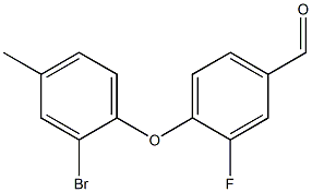 4-(2-bromo-4-methylphenoxy)-3-fluorobenzaldehyde Struktur