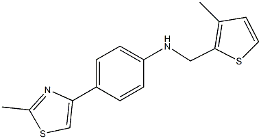 4-(2-methyl-1,3-thiazol-4-yl)-N-[(3-methylthiophen-2-yl)methyl]aniline Struktur