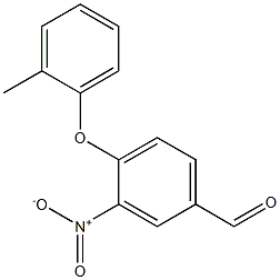 4-(2-methylphenoxy)-3-nitrobenzaldehyde Struktur