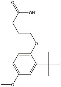 4-(2-tert-butyl-4-methoxyphenoxy)butanoic acid Struktur