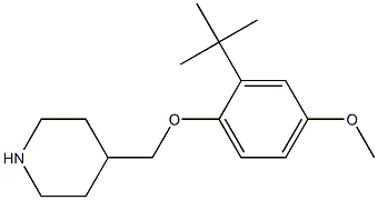 4-(2-tert-butyl-4-methoxyphenoxymethyl)piperidine Struktur