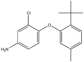 4-(2-tert-butyl-5-methylphenoxy)-3-chloroaniline Struktur