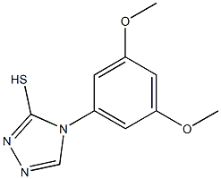 4-(3,5-dimethoxyphenyl)-4H-1,2,4-triazole-3-thiol Struktur