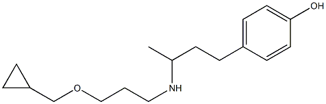 4-(3-{[3-(cyclopropylmethoxy)propyl]amino}butyl)phenol Struktur