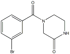 4-(3-bromobenzoyl)piperazin-2-one Struktur