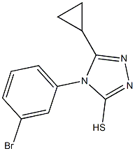 4-(3-bromophenyl)-5-cyclopropyl-4H-1,2,4-triazole-3-thiol Struktur