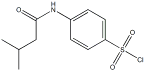 4-(3-methylbutanamido)benzene-1-sulfonyl chloride Struktur