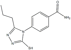 4-(3-propyl-5-sulfanyl-4H-1,2,4-triazol-4-yl)benzamide Struktur