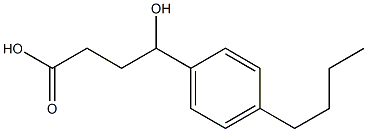 4-(4-butylphenyl)-4-hydroxybutanoic acid Struktur