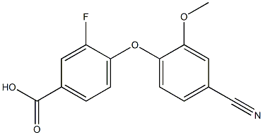 4-(4-cyano-2-methoxyphenoxy)-3-fluorobenzoic acid Struktur