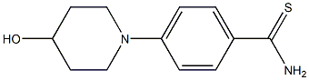 4-(4-hydroxypiperidin-1-yl)benzene-1-carbothioamide Struktur