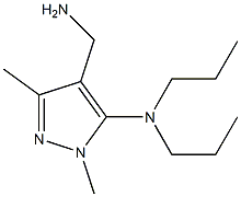 4-(aminomethyl)-1,3-dimethyl-N,N-dipropyl-1H-pyrazol-5-amine Struktur