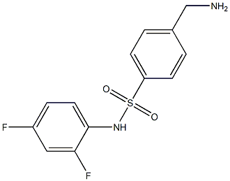 4-(aminomethyl)-N-(2,4-difluorophenyl)benzenesulfonamide Struktur