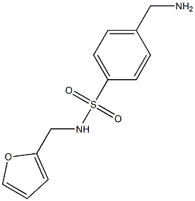 4-(aminomethyl)-N-(2-furylmethyl)benzenesulfonamide Struktur