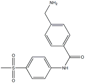 4-(aminomethyl)-N-(4-methanesulfonylphenyl)benzamide Struktur