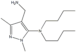 4-(aminomethyl)-N,N-dibutyl-1,3-dimethyl-1H-pyrazol-5-amine Struktur